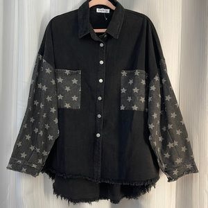 Zayla‎ Jean Oversized Shacket Large